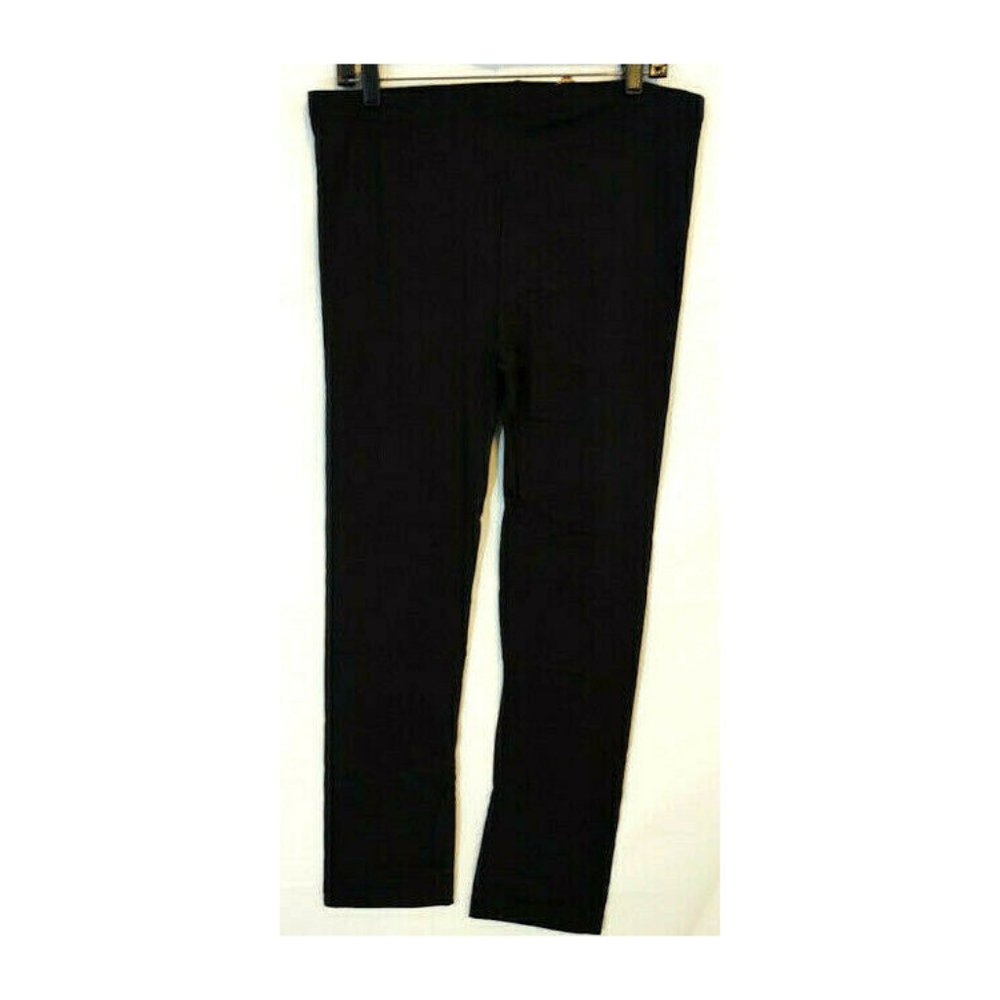 Black Yoga Pants Plus 2X Leggings Stretch Comfort